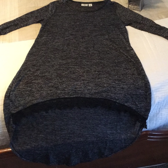 Cato Tops - 🌲3 for $10 Cato High Low Lace Leather Trim Tunic